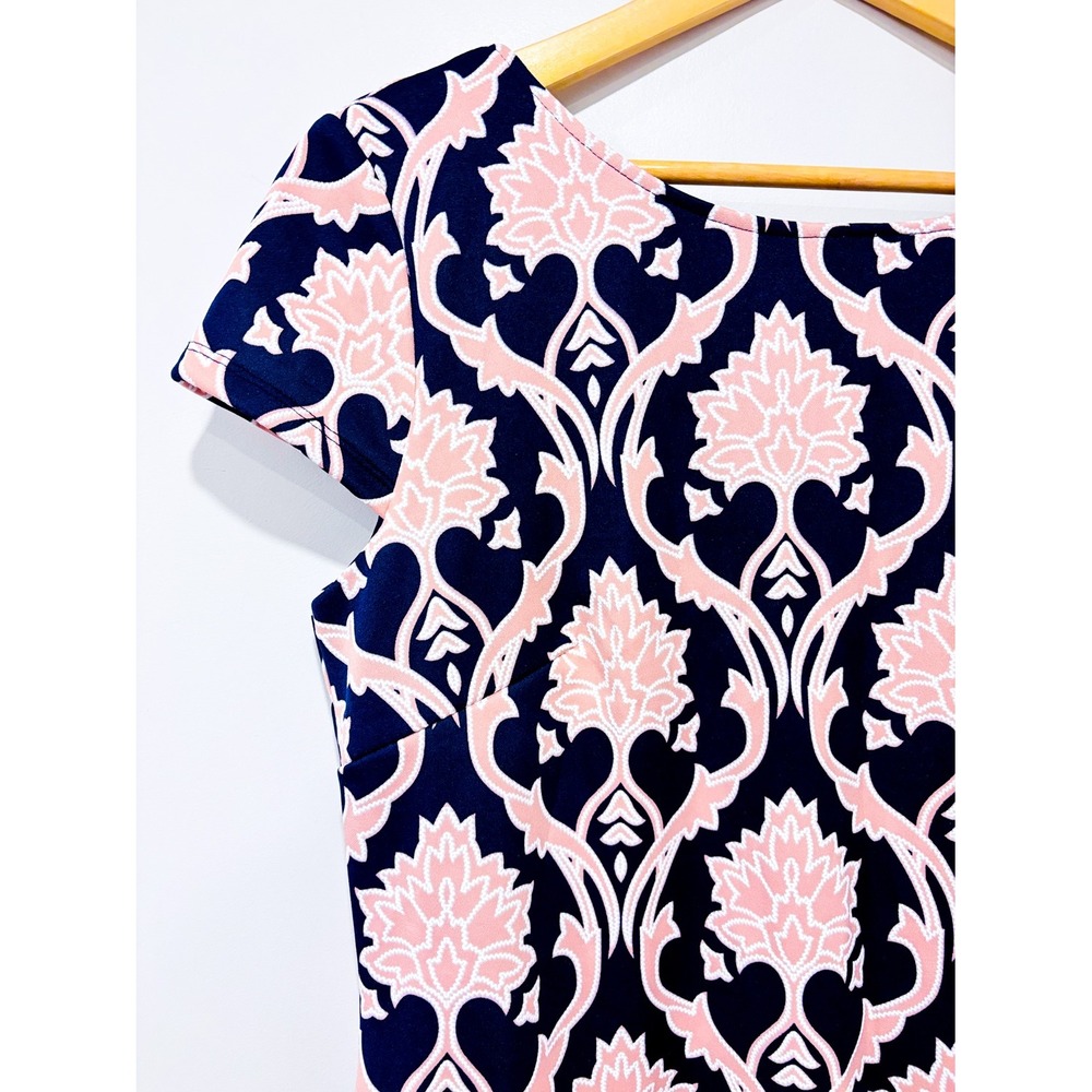 RONNIE NICOLE Navy floral sheath dress | Elegant Office | Size 14 - Picture 2 of 6